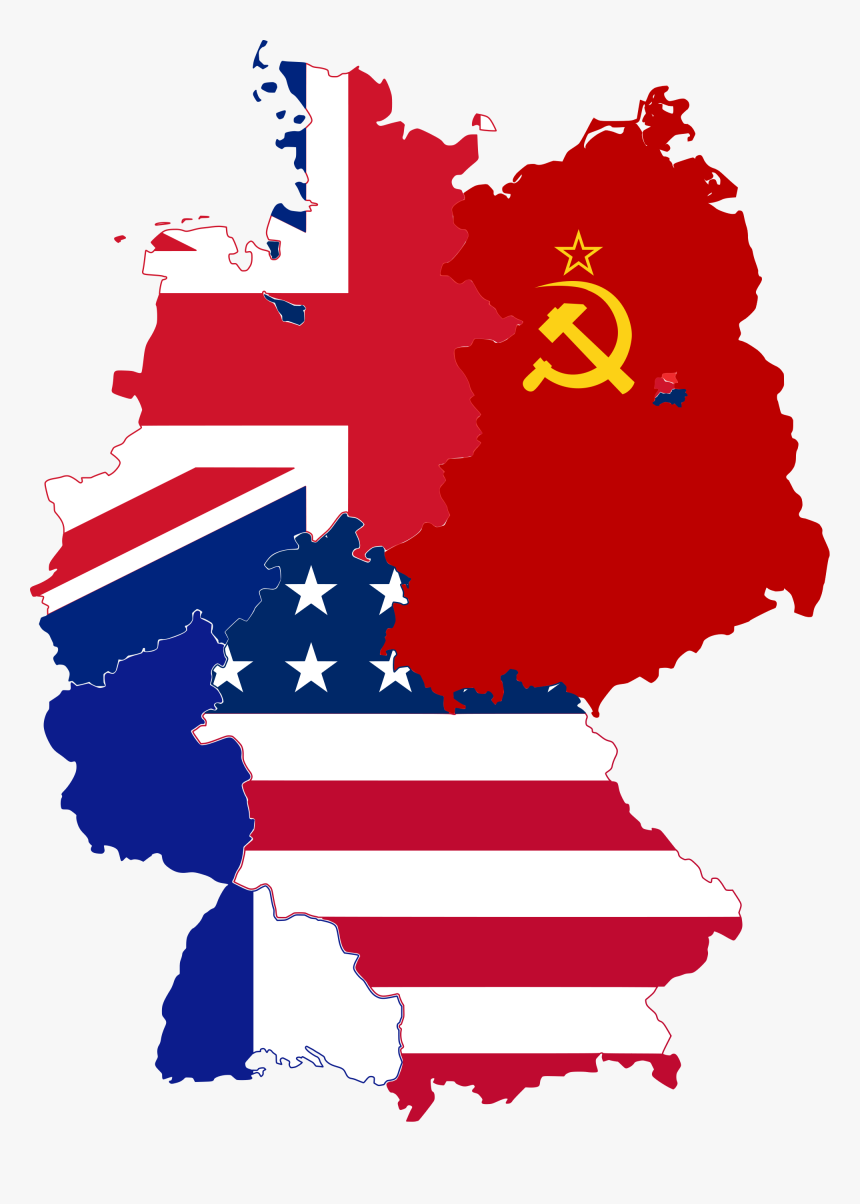 Transparent German Clipart - Map Of Allied Occupied Germany, HD Png Download, Free Download