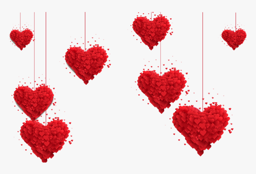 Hanging Hearts - Heart - Hanging Love Heart Png, Transparent Png, Free Download