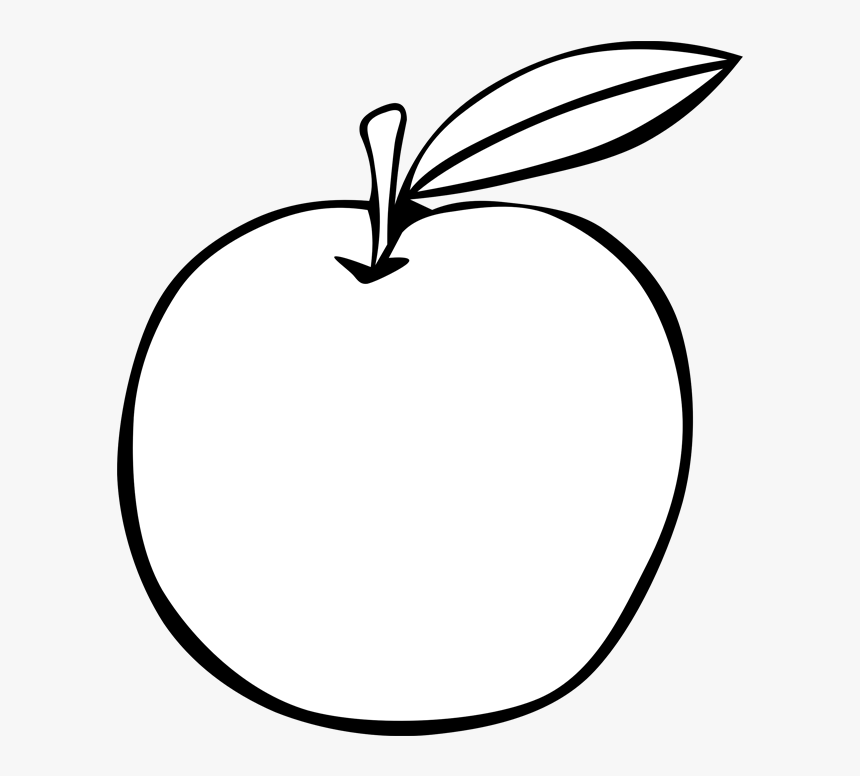 Apple Black And White Apple Black And White Apple Clip - White Fruit Icon Png, Transparent Png, Free Download