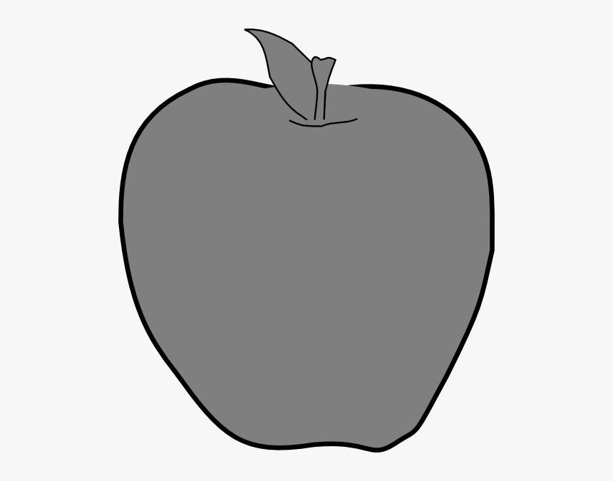 Apple Clipart Black And - Apple Grey Clip Art, HD Png Download, Free Download