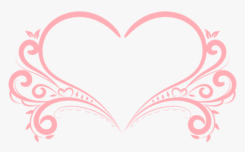 Decorative Heart Png - Heart Png Pink Free, Transparent Png, Free Download