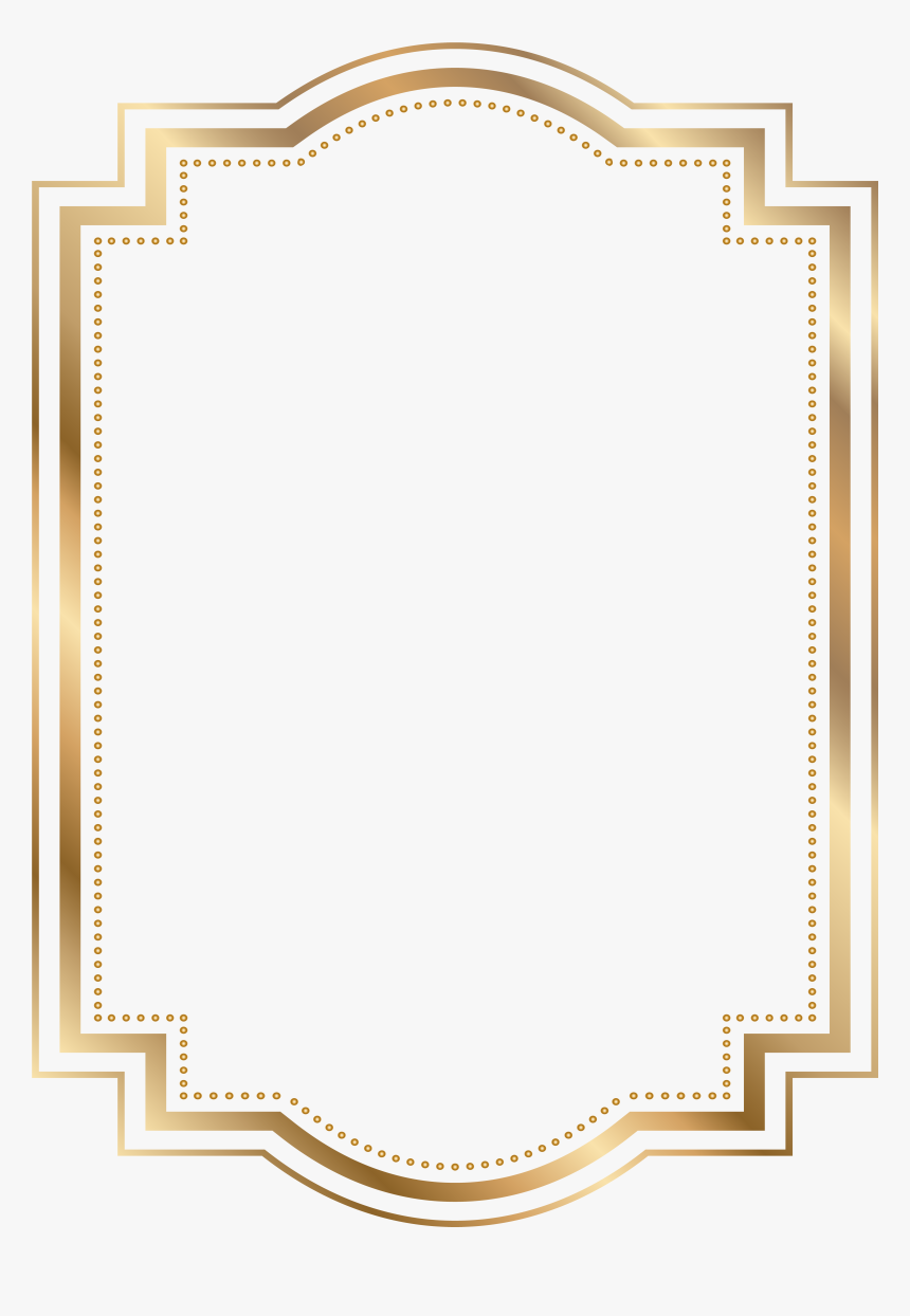 Gold Frame Clipart Labels Png Border - Border Gold Frame Png, Transparent Png, Free Download