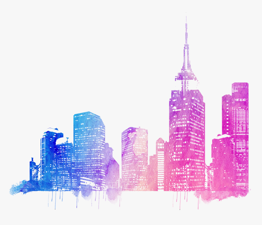 City Skylines Colorful Cities - City Skyline Png, Transparent Png - kindpng