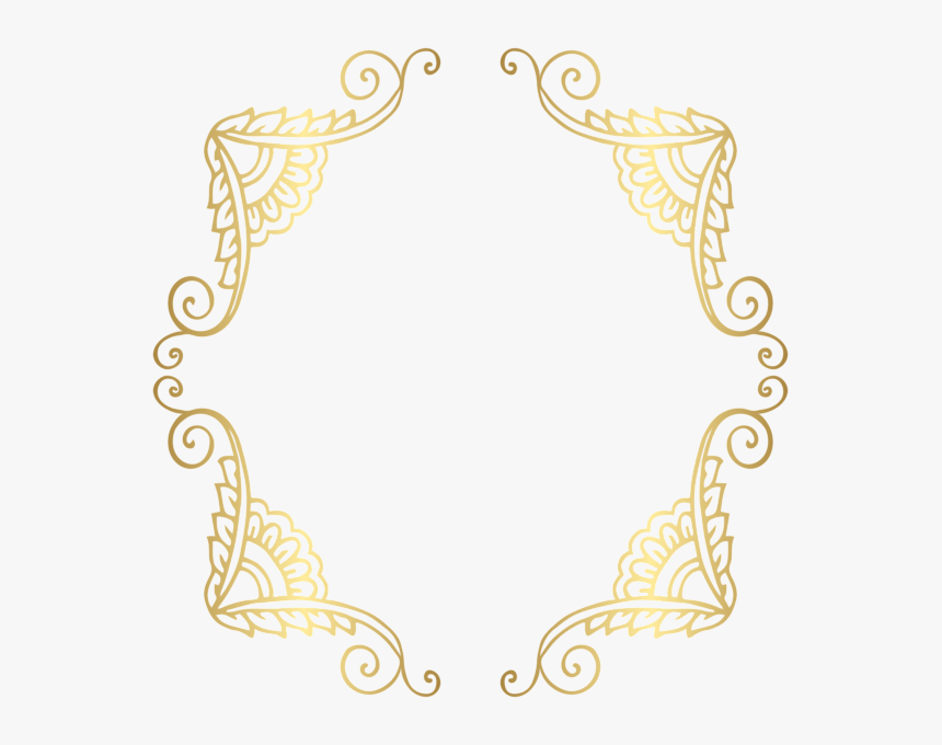 Golden Border Frame Png Clip Art Image - Png Golden Frame Border, Transparent Png, Free Download