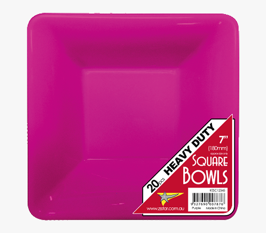 Hot Pink Square Bowls - Plastic, HD Png Download, Free Download
