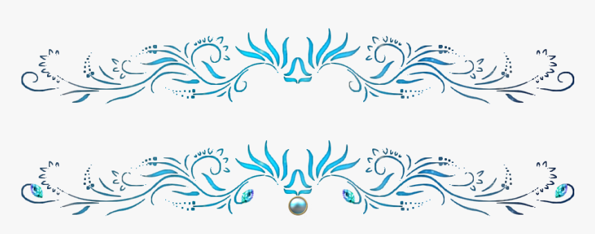 Design Floral Bleu Png, Transparent Png, Free Download