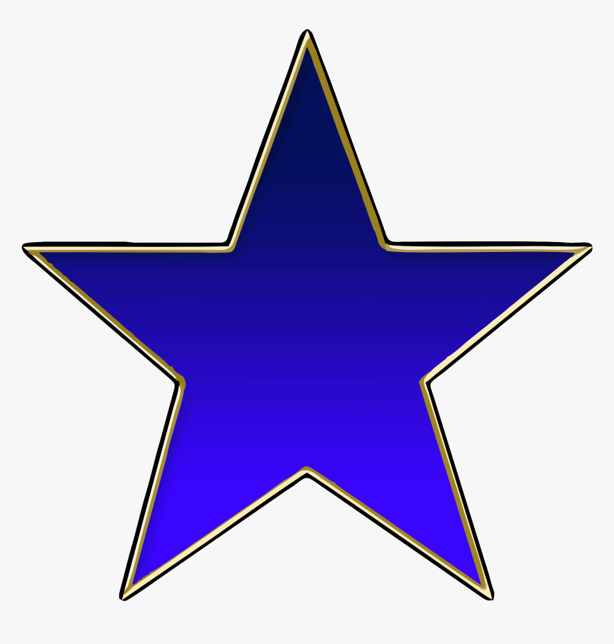 Star Blue Golden Frame - Western Star Clip Art, HD Png Download, Free Download