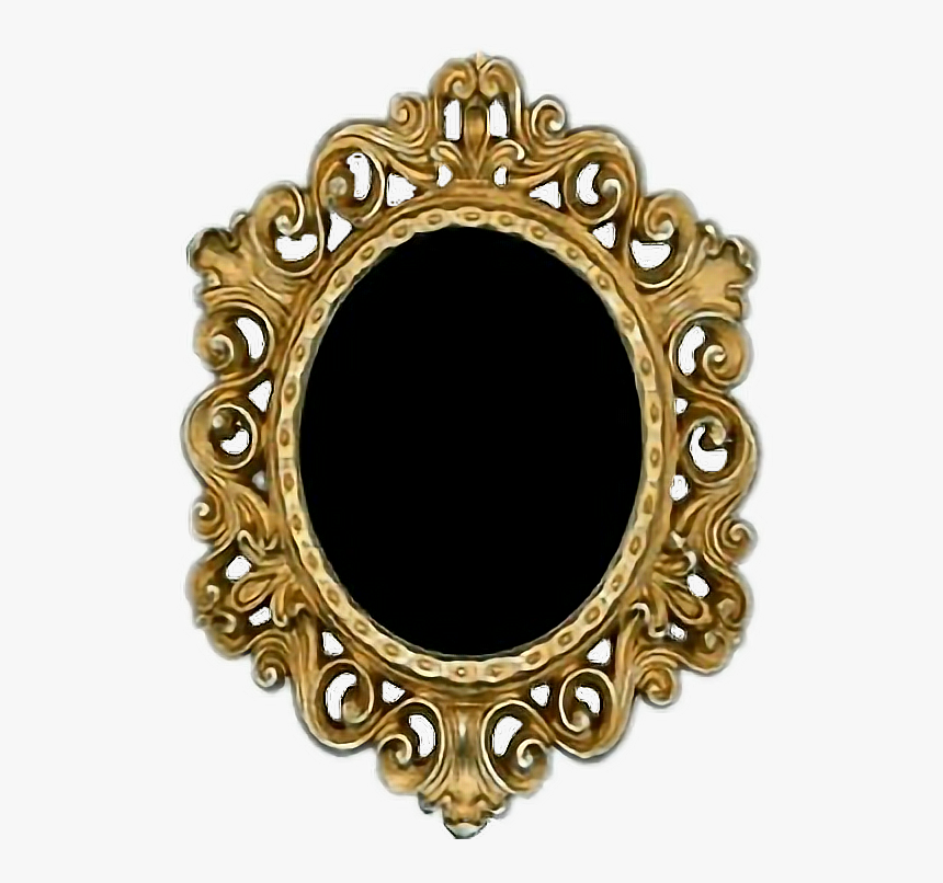 #templates #mirror #overlay #golden #frame #overlays#freetoedit - Old Mirror Frame Png, Transparent Png, Free Download