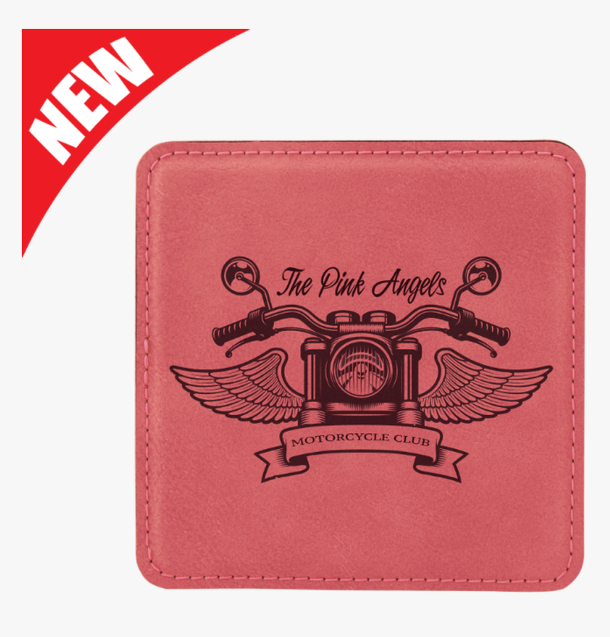 Square Pink Leatherette Coaster - Poker Run Png, Transparent Png, Free Download
