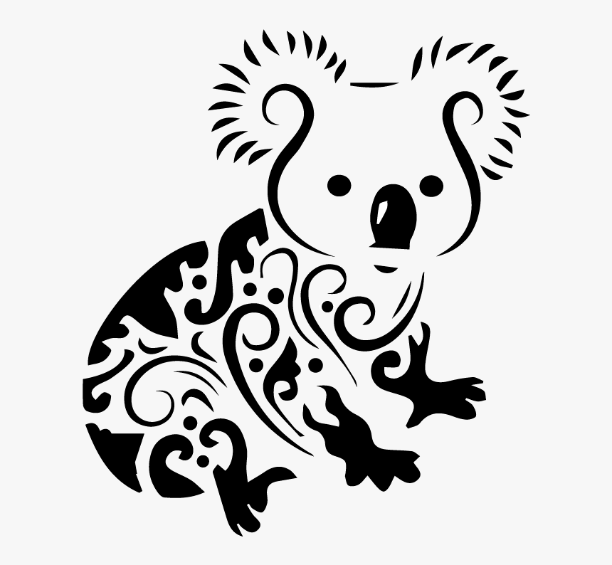 Koala Tattoo Drawing Clip Art - Koala Cross Stitch Pattern, HD Png Download, Free Download