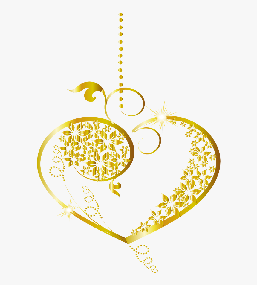 #mq #gold #heart #hearts #hanging - Valentine's Day, HD Png Download, Free Download