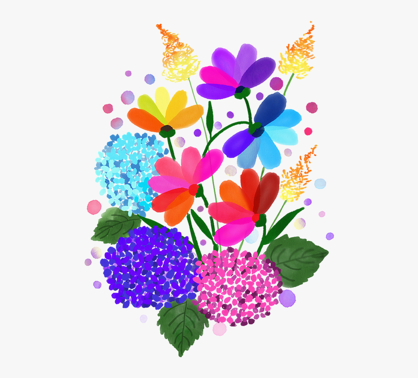 Spring Watercolour Flowers Floral Nature Watercolor - Illustration, HD Png Download, Free Download