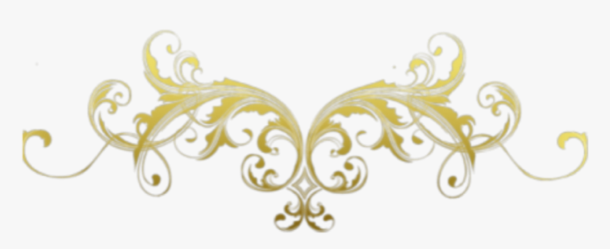 #arabesque Golden #freetoedit - Transparent Gold Flourish, HD Png Download, Free Download