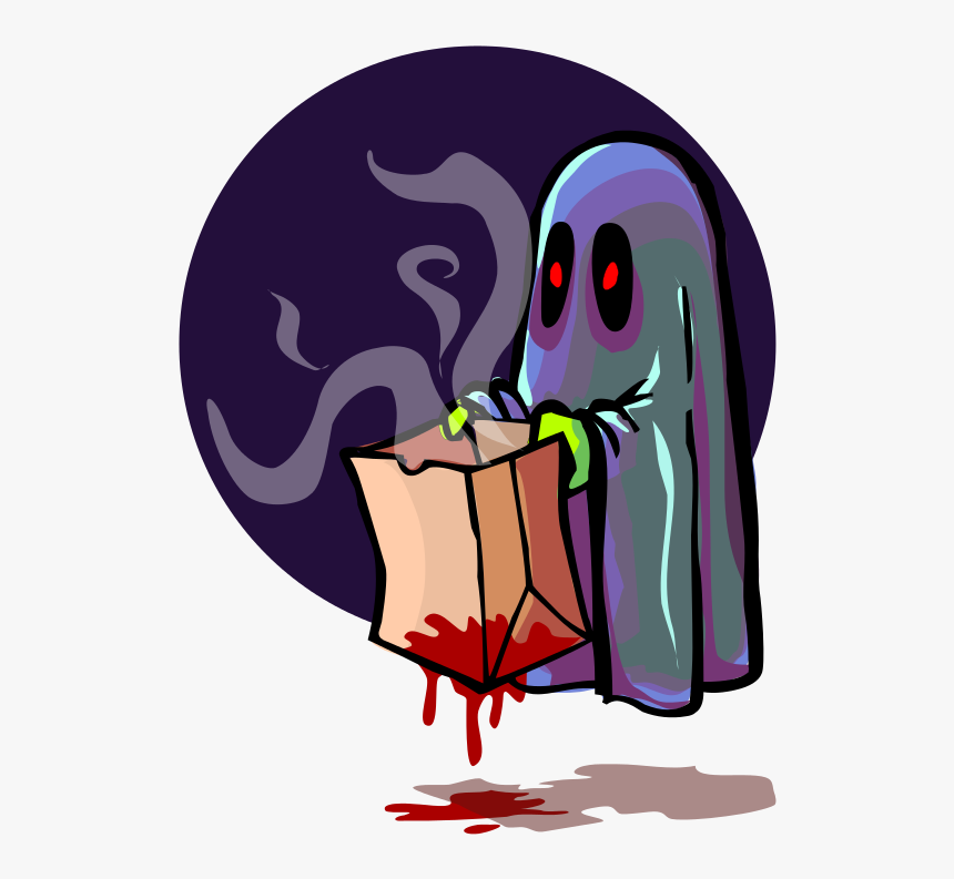 Free Scary Ghost Trick Or Treating - Trick Or Treat Png, Transparent Png, Free Download