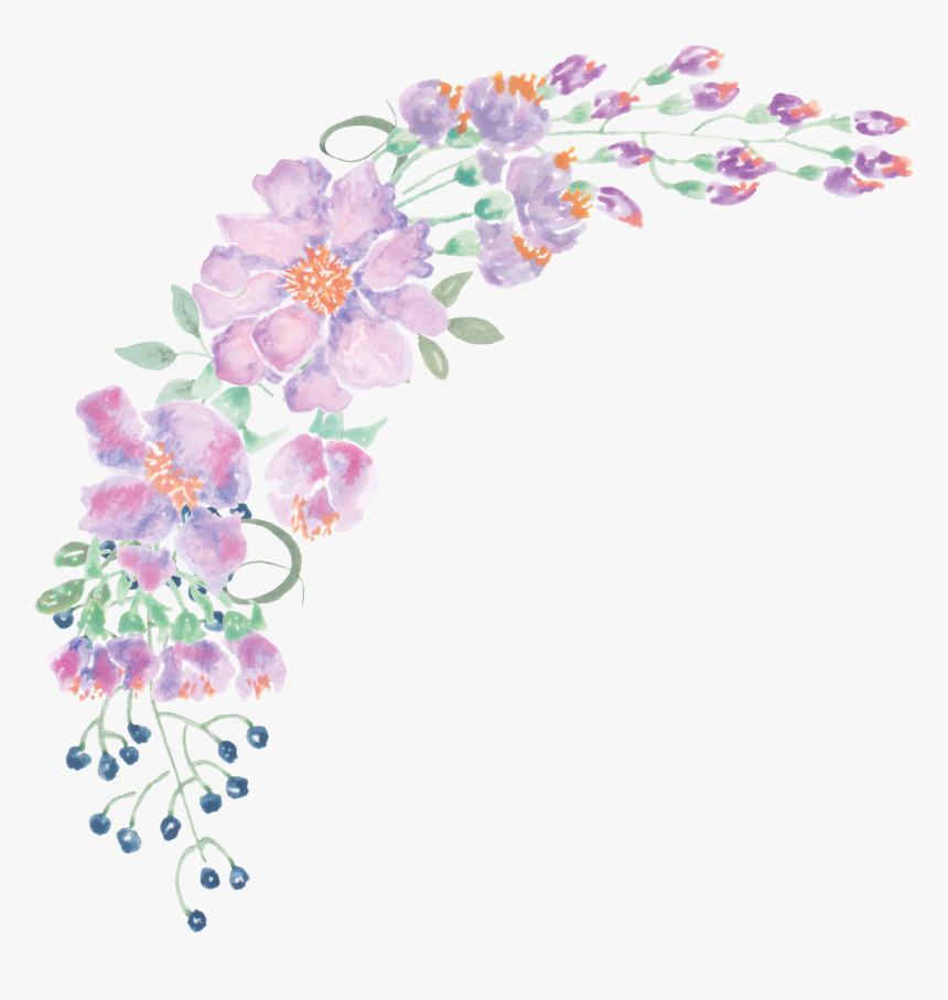 Image Download Design Watercolour Flowers Painting - Flower Design Hd Png Watercolor, Transparent Png, Free Download