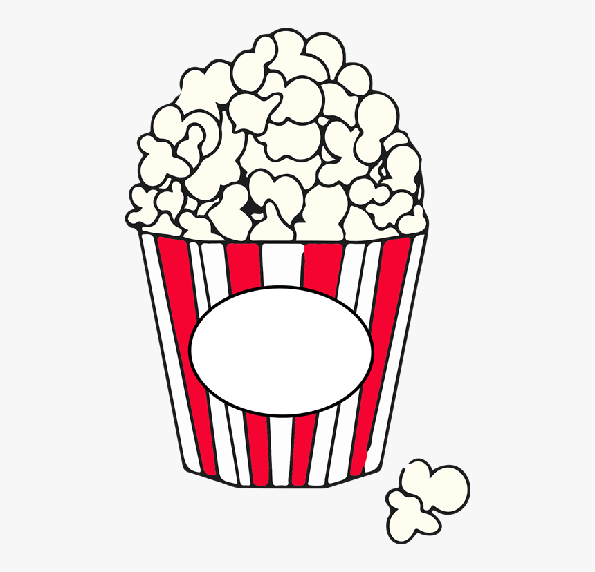 Popcorn, Food, Cinema, Corn, Red, Movies, Film, Snack - Pop Corn Clipart Black And White, HD Png Download, Free Download