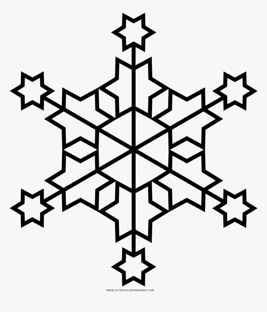 Floco De Neve Desenho Para Colorir - Drawing, HD Png Download, Free Download