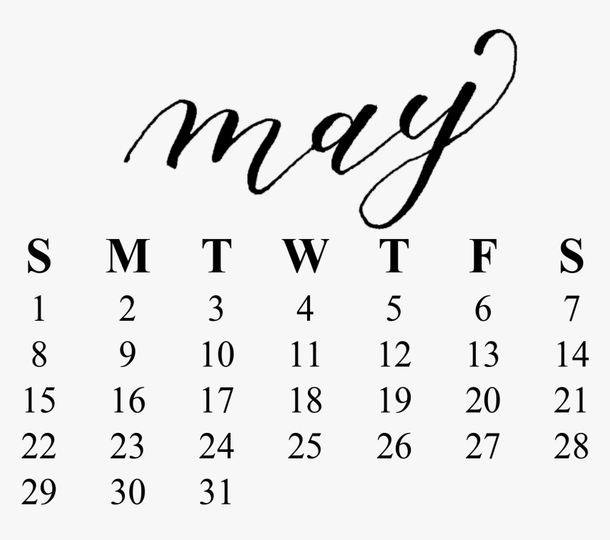 May 2018 Calendar Png, Transparent Png, Free Download