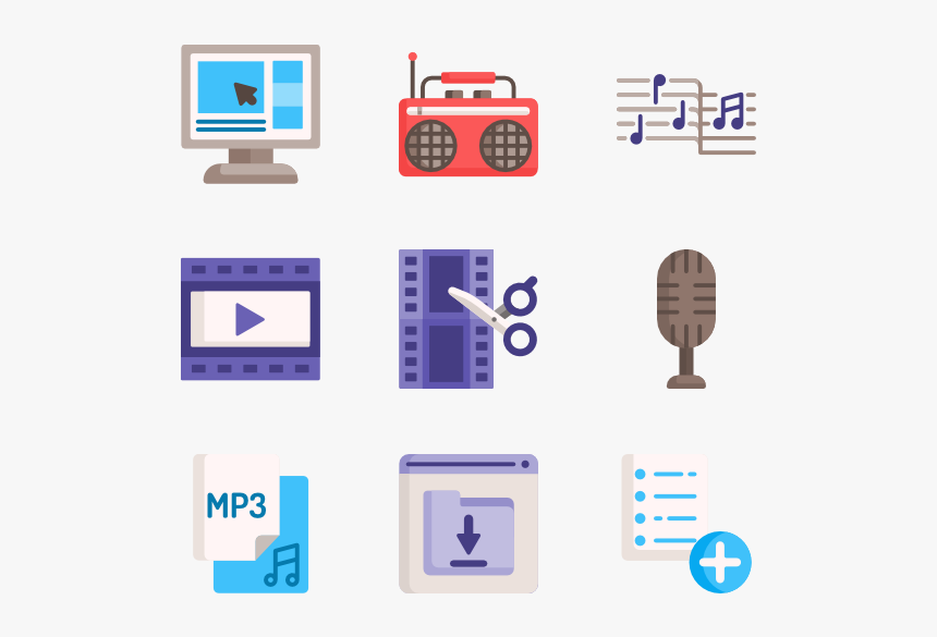 Audio And Video Edition - Audio Video Icon Png, Transparent Png, Free Download