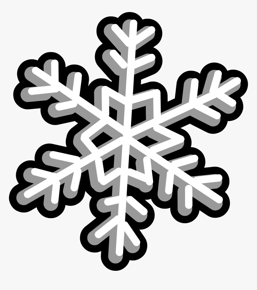 Club Penguin Wiki - Snowflake Clipart Bw, HD Png Download, Free Download