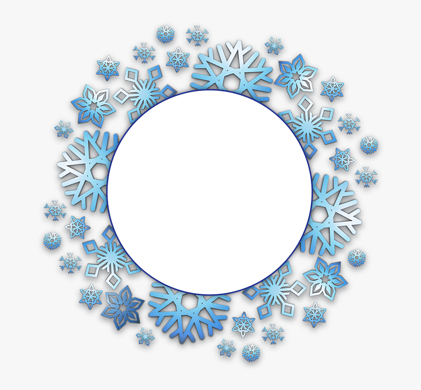 Snowflake - Christmas Circle Border Png, Transparent Png, Free Download