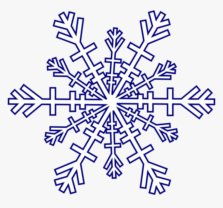 Snowflake, Winter, Cold, Icy, Hexagon, Christal - Transparent Winter Clip Art, HD Png Download, Free Download