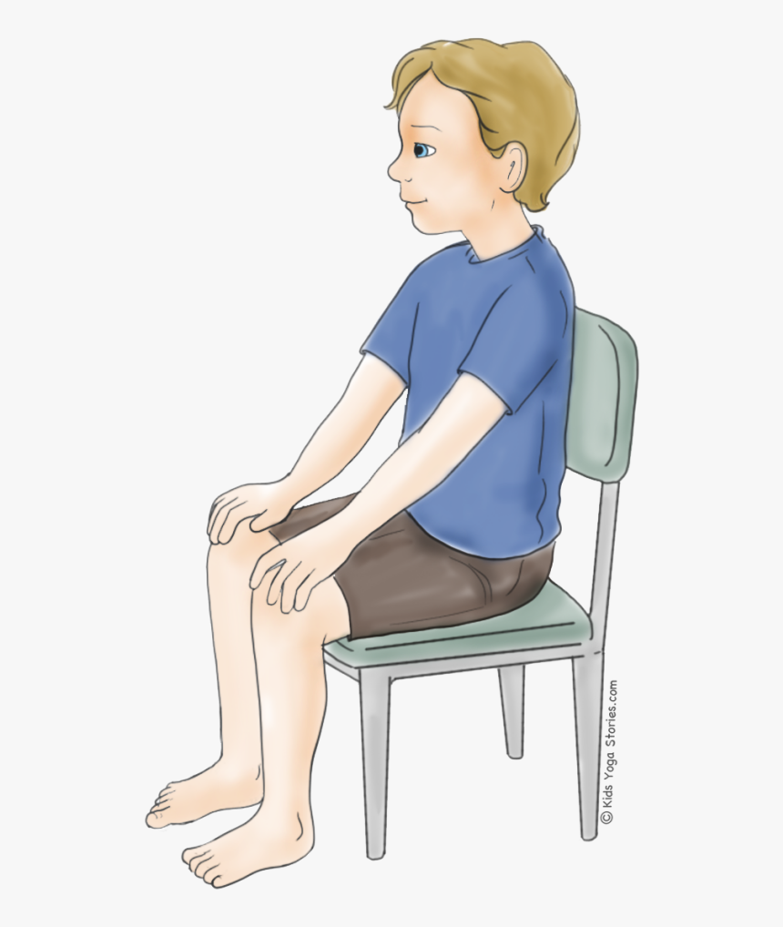 Transparent Yoga Pose Png - Pose Drawing Sitting On The Chair, Png Download, Free Download