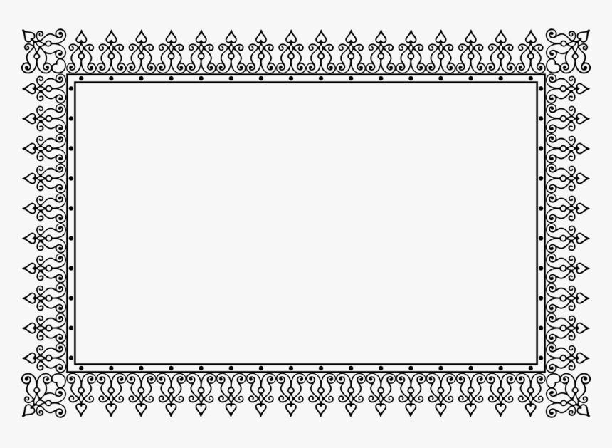 Picture Frame,line Art,square - Border Vector Frame Png, Transparent Png, Free Download