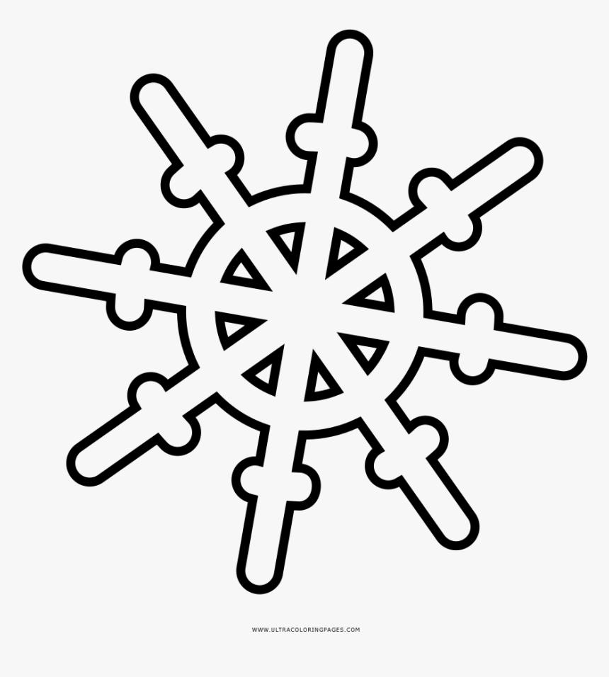 Floco De Neve Coloring Page - Line Art, HD Png Download, Free Download