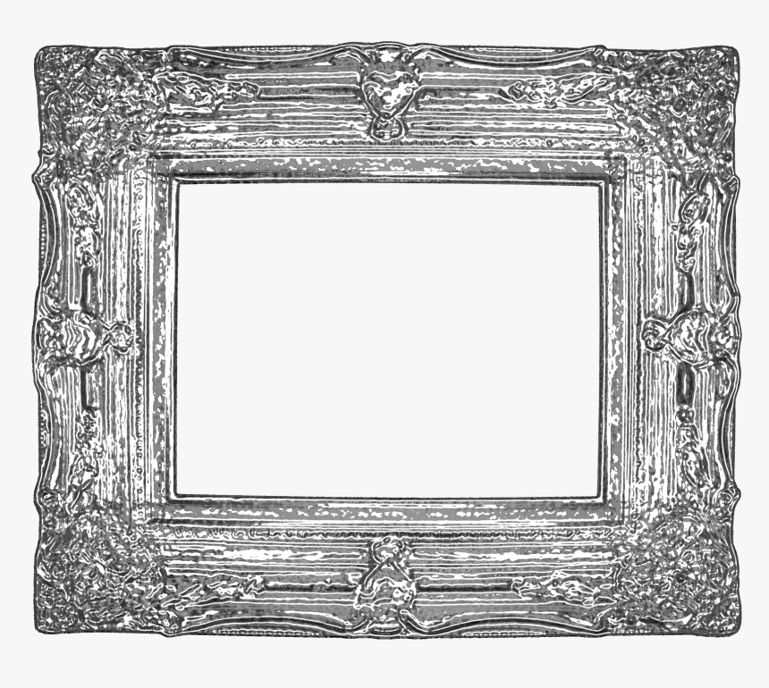 Fancy Silver Photo Frame, HD Png Download, Free Download