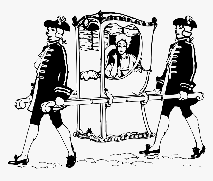 Sedan Chair 2 Clip Arts - Chair Carried On Poles, HD Png Download, Free Download