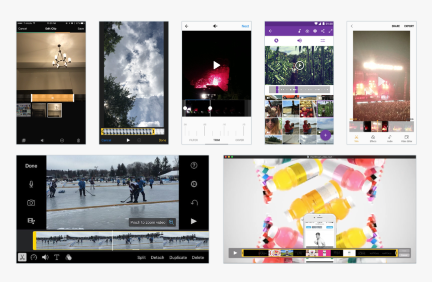 Video Editors Examples - Collage, HD Png Download, Free Download