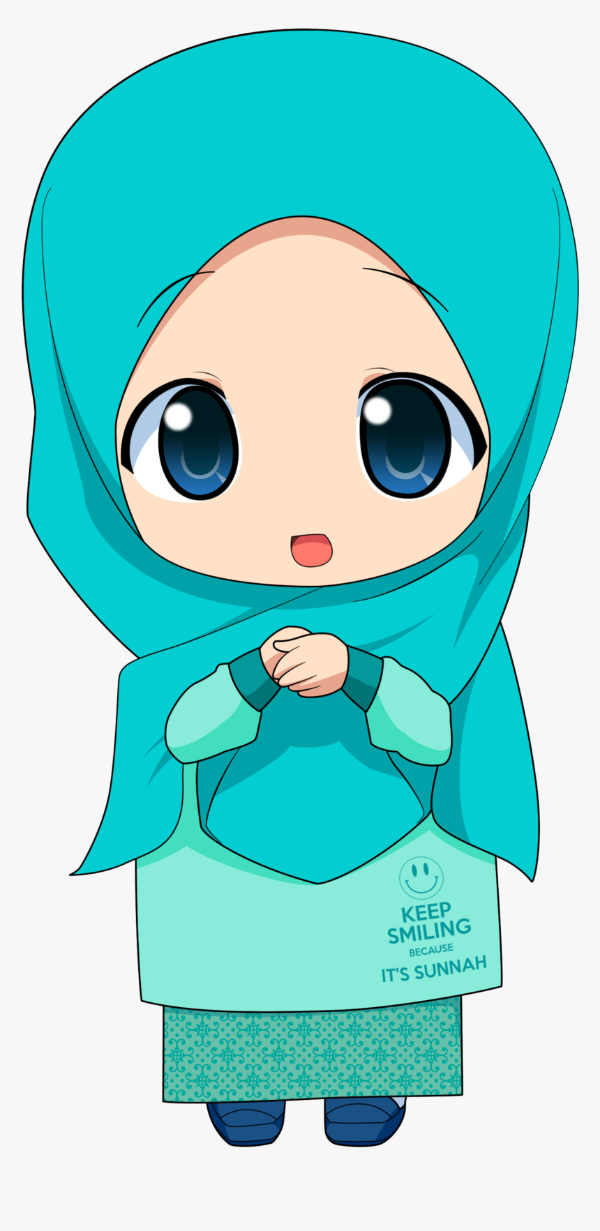 Art,art,fictional Character - Girl With Hijab Animation, HD Png Download, Free Download