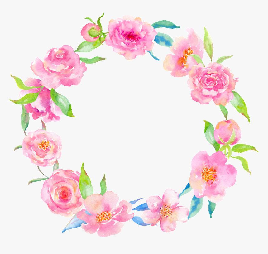 Pink Flower Delicate Garland Png - Corona De Flores Png, Transparent Png, Free Download