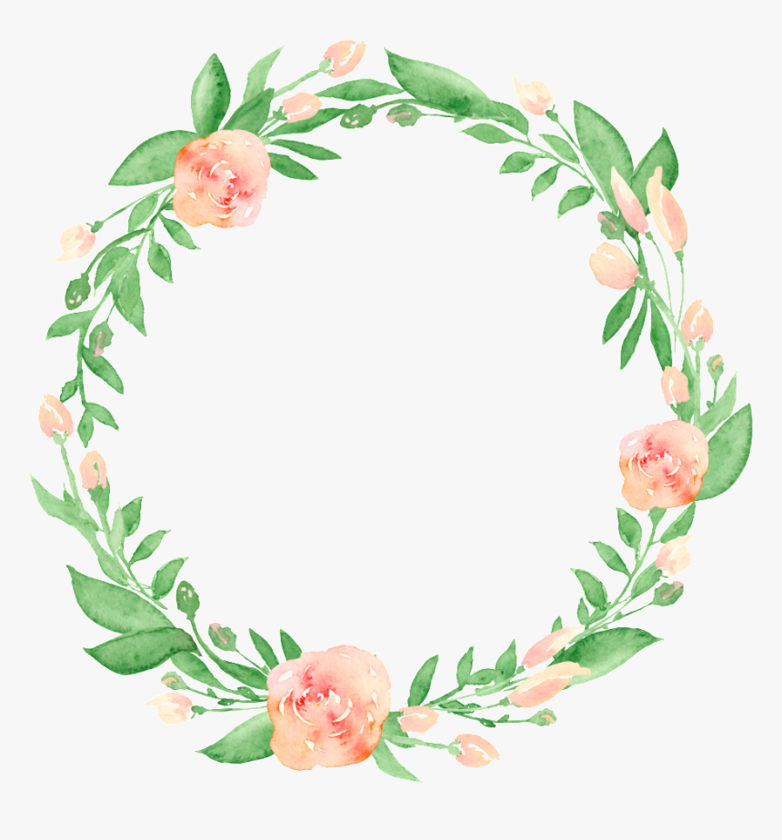 Corona Png Transparente - Transparent Background Watercolor Wreath Png, Png Download, Free Download