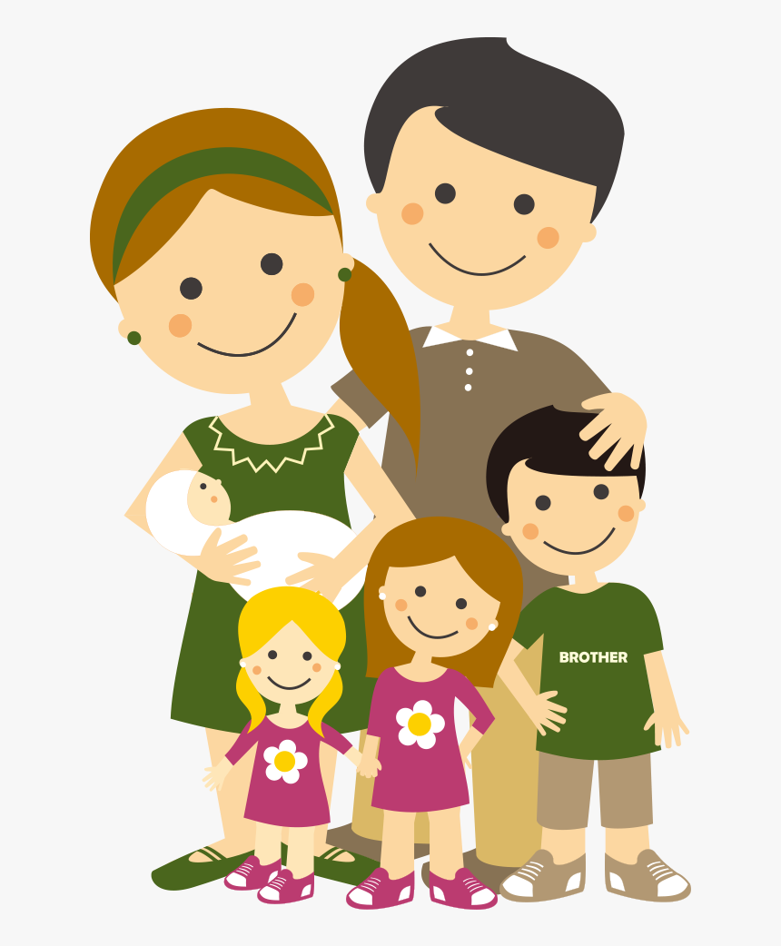 Familia Feliz Animada Png , Png Download - Cartoon A Happy Family Drawing, Transparent Png, Free Download