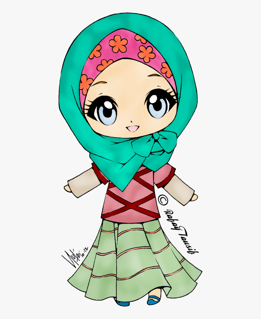 Muslim And Cute Image - Cartoon Cute Muslim Girl, HD Png Download, Free Download