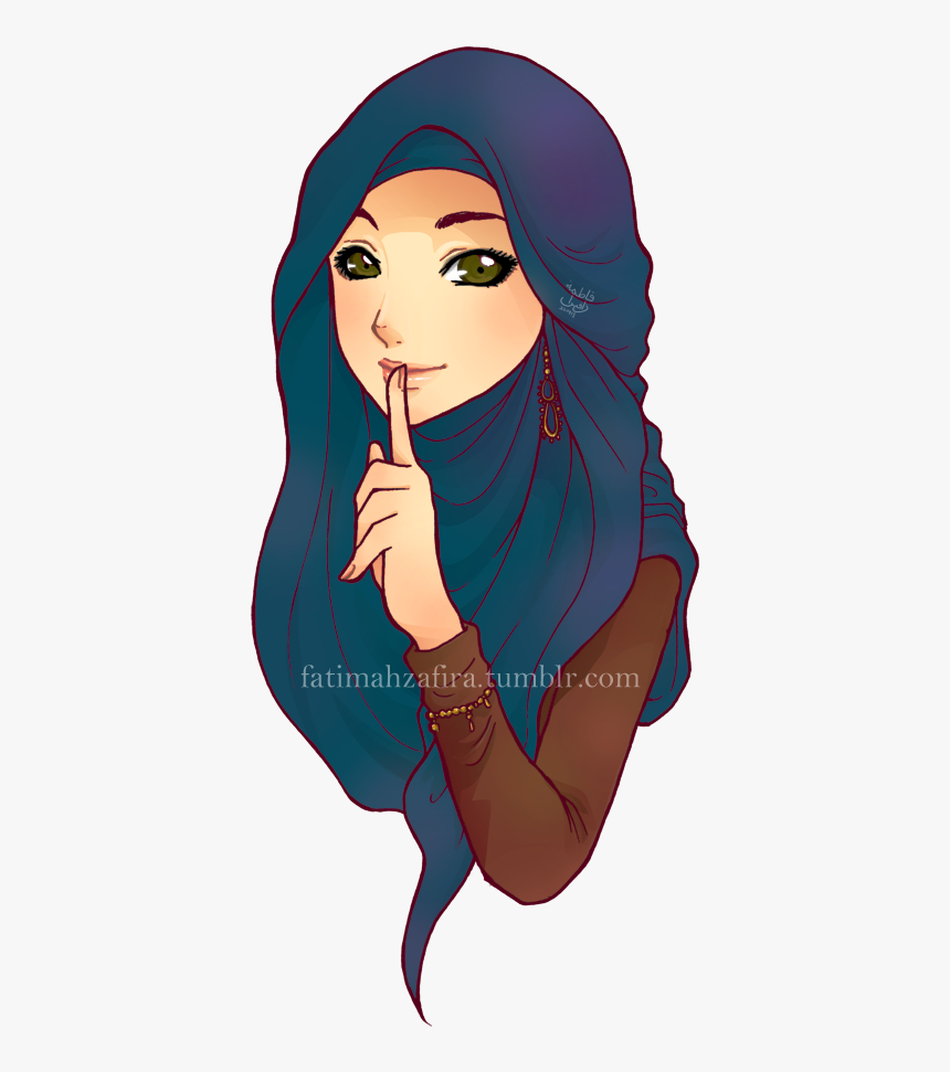 Beautiful, Fashion, Girl, Hijab, Muslimah, Style, Veil - Beautiful Hijab Girl Cartoon, HD Png Download, Free Download