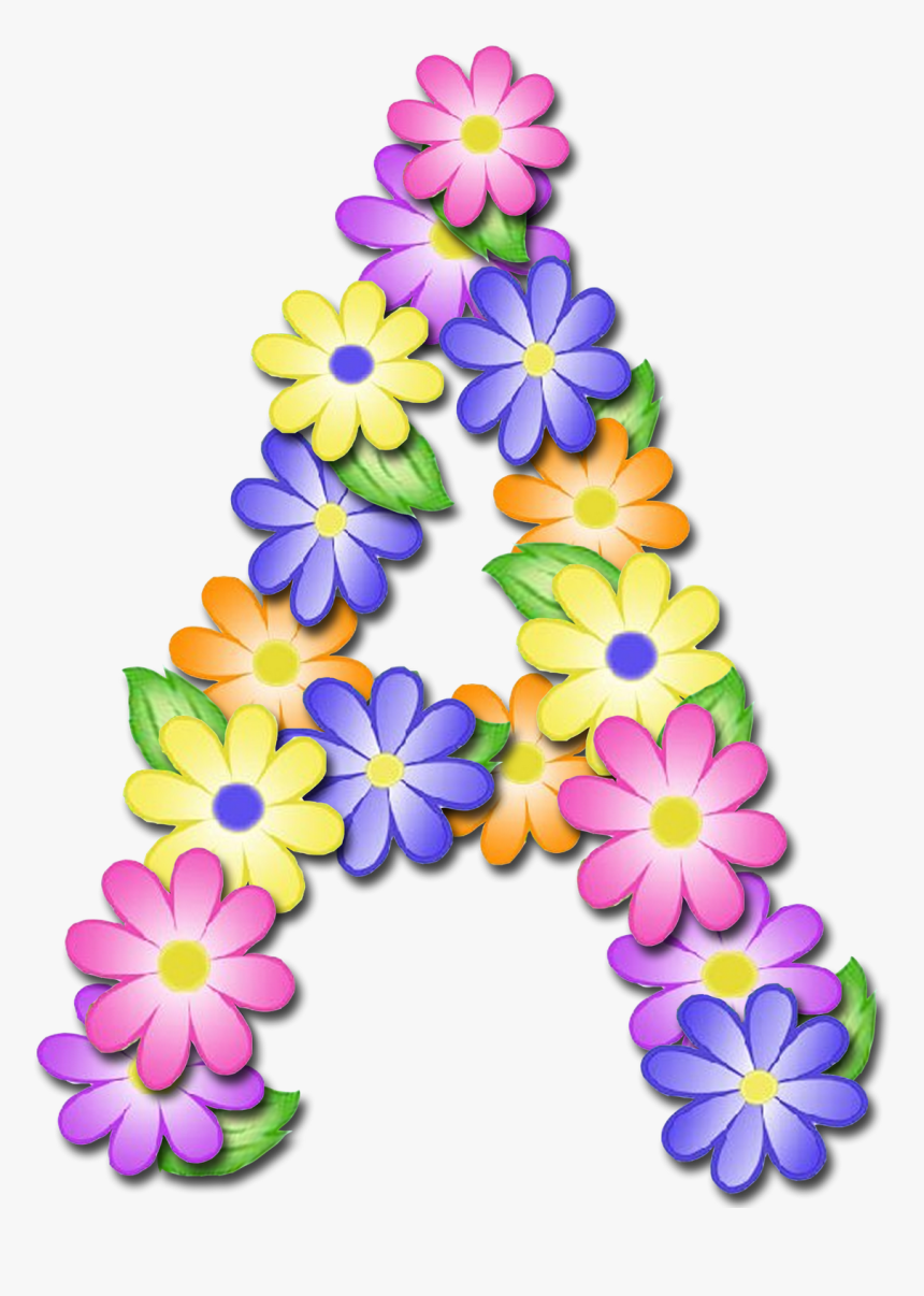 Letter Floral Design - Letter A Flower Clipart, HD Png Download, Free Download