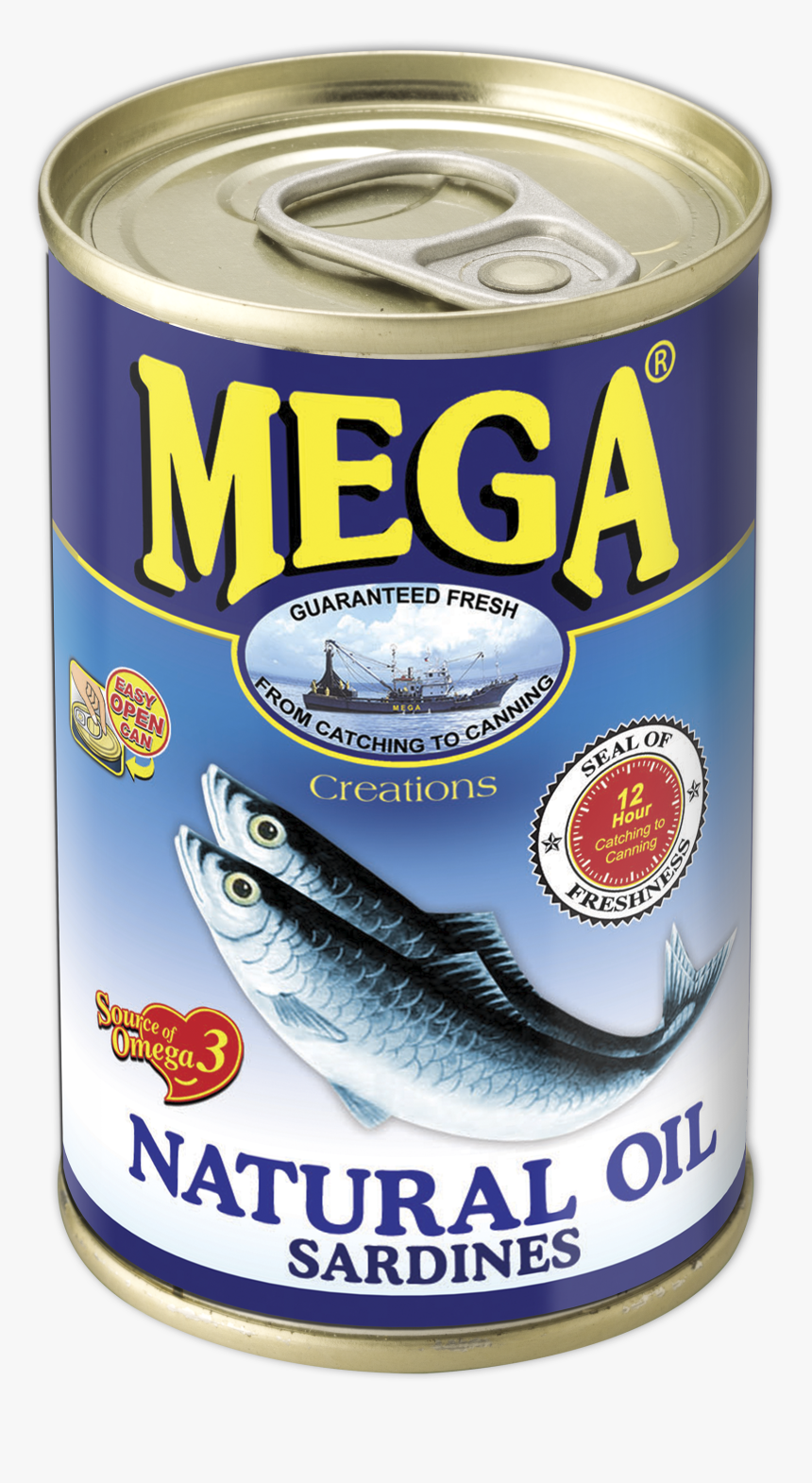 Sardine - Mega Sardines In Natural Oil, HD Png Download, Free Download