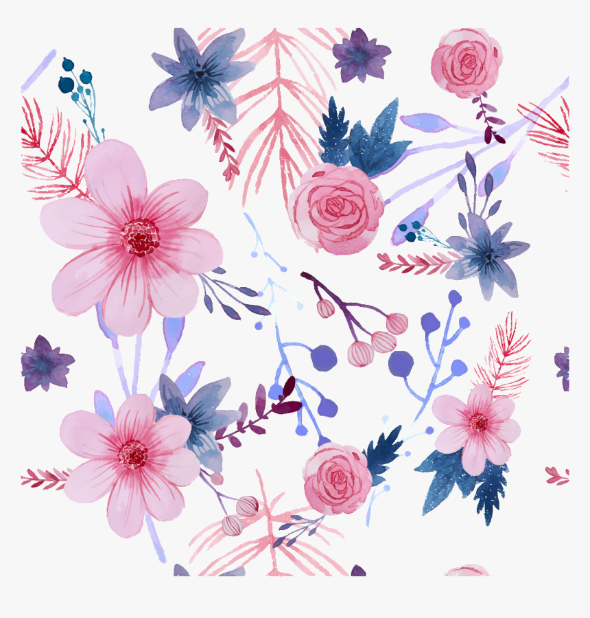 Este Fondos Es Hermosa Acuarela Corona De Flores Pintado - Fondo Flores Acuarela Png, Transparent Png, Free Download