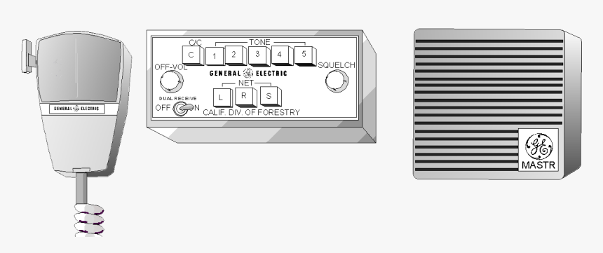 1970 Cdf Control Head - Police Car Radio Parts, HD Png Download, Free Download