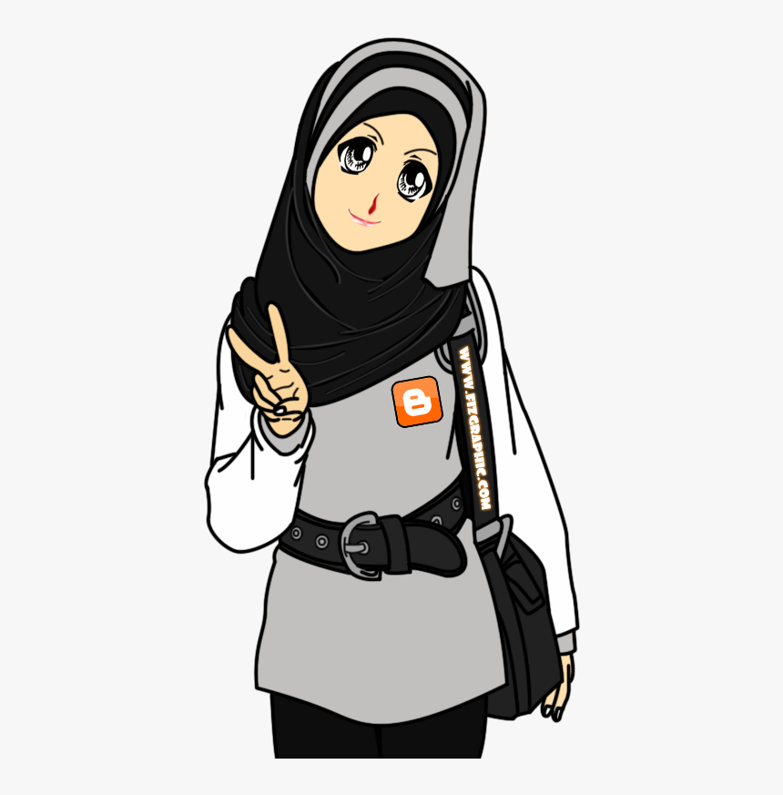 Cute Muslimah Cartoon, HD Png Download, Free Download