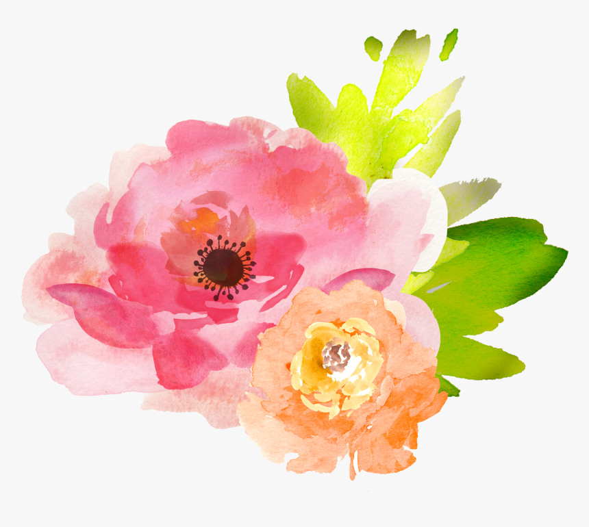 Clip Art Free Watercolor Flower Clipart - Free Watercolor Flowers Transparent Background, HD Png Download, Free Download