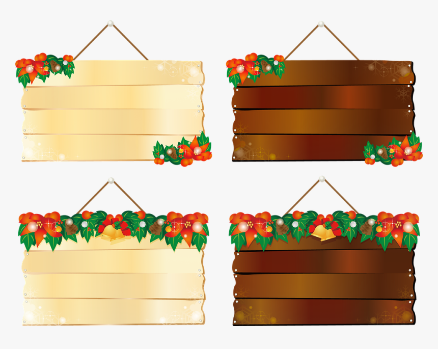 La Navidad Cartel De Madera, Navidad, Flor De Pascua - Cartel De Madera Png, Transparent Png, Free Download