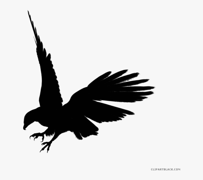 Eagle Silhouette Clipart - Eagle Figure Black And White, HD Png Download, Free Download