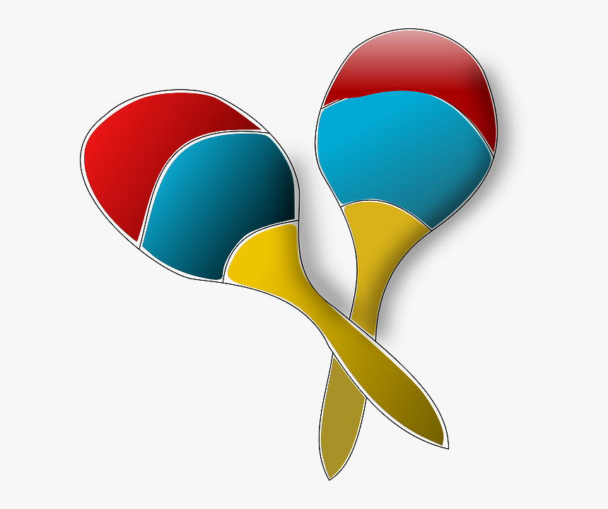 Maracas, Percussions, Instrument, Music, Blue, Red, HD Png Download, Free Download