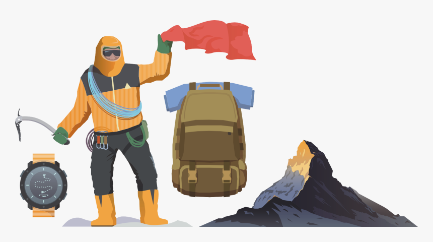 Transparent Go For A Walk Clipart - Mountaineering, HD Png Download, Free Download