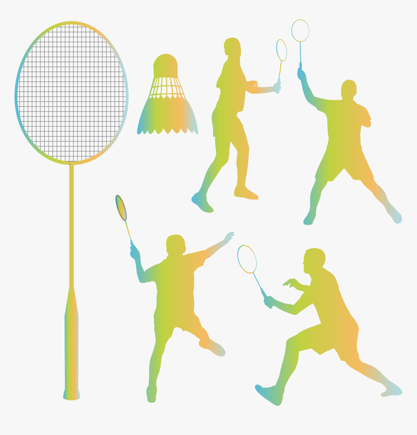 Badminton Silhouette Shuttlecock Clip Art - Badminton Player Vector Free, HD Png Download, Free Download