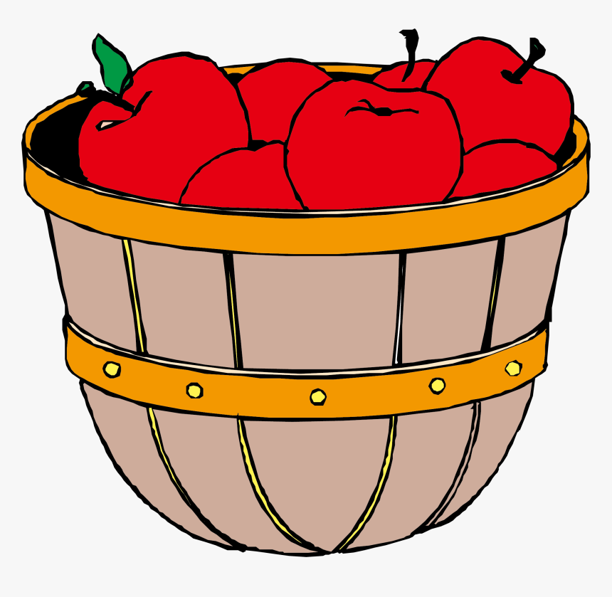 Apple Oka Orchard - Cartoon Basket Of Apples, HD Png Download, Free Download